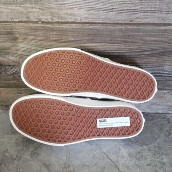 New Vans Authentic Stacked Woven Denim Floral Blue White Platform Shoes - Picture 8 of 8